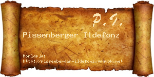 Pissenberger Ildefonz névjegykártya